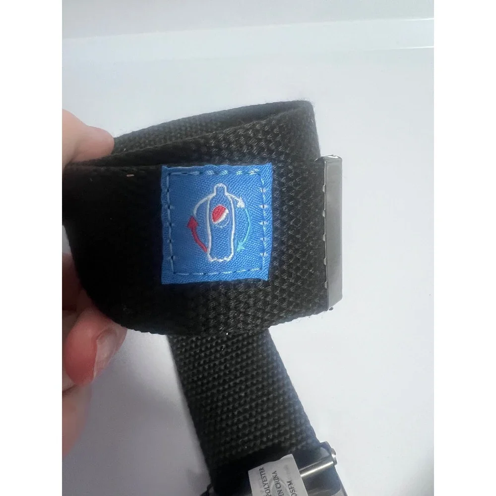 Pepsi Logo Black Web‎ Belt Adjustable Flip Top Buckle OSFM